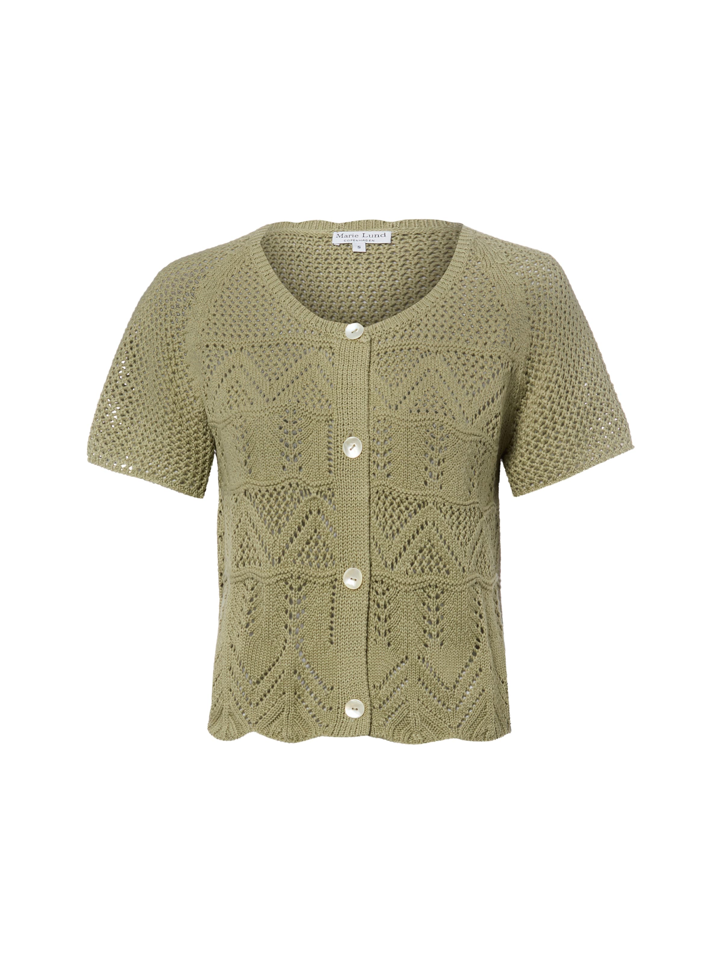 Marie Lund Knit cardigan in Green: front