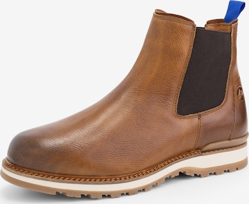 Travelin Chelsea boots 'Ravik' in Bruin: voorkant