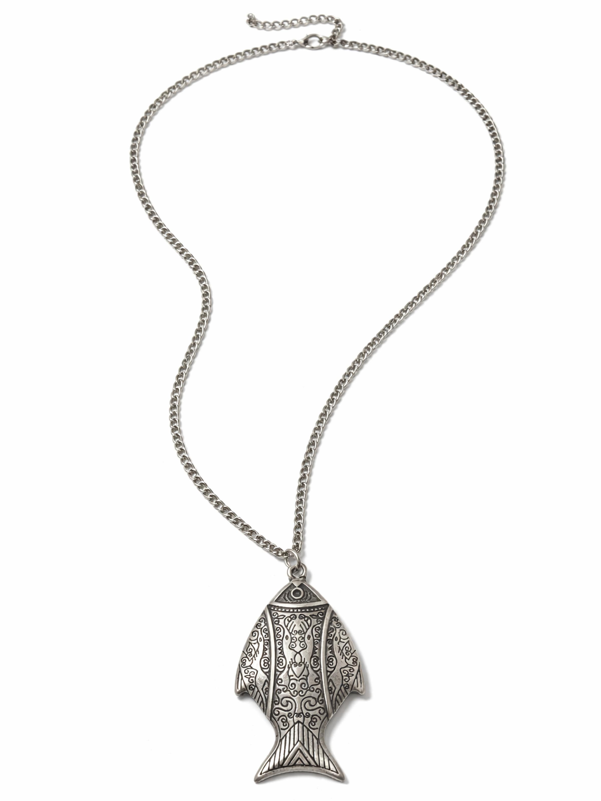 COLLEZIONE ALESSANDRO Necklace 'Koi' in Silver: front