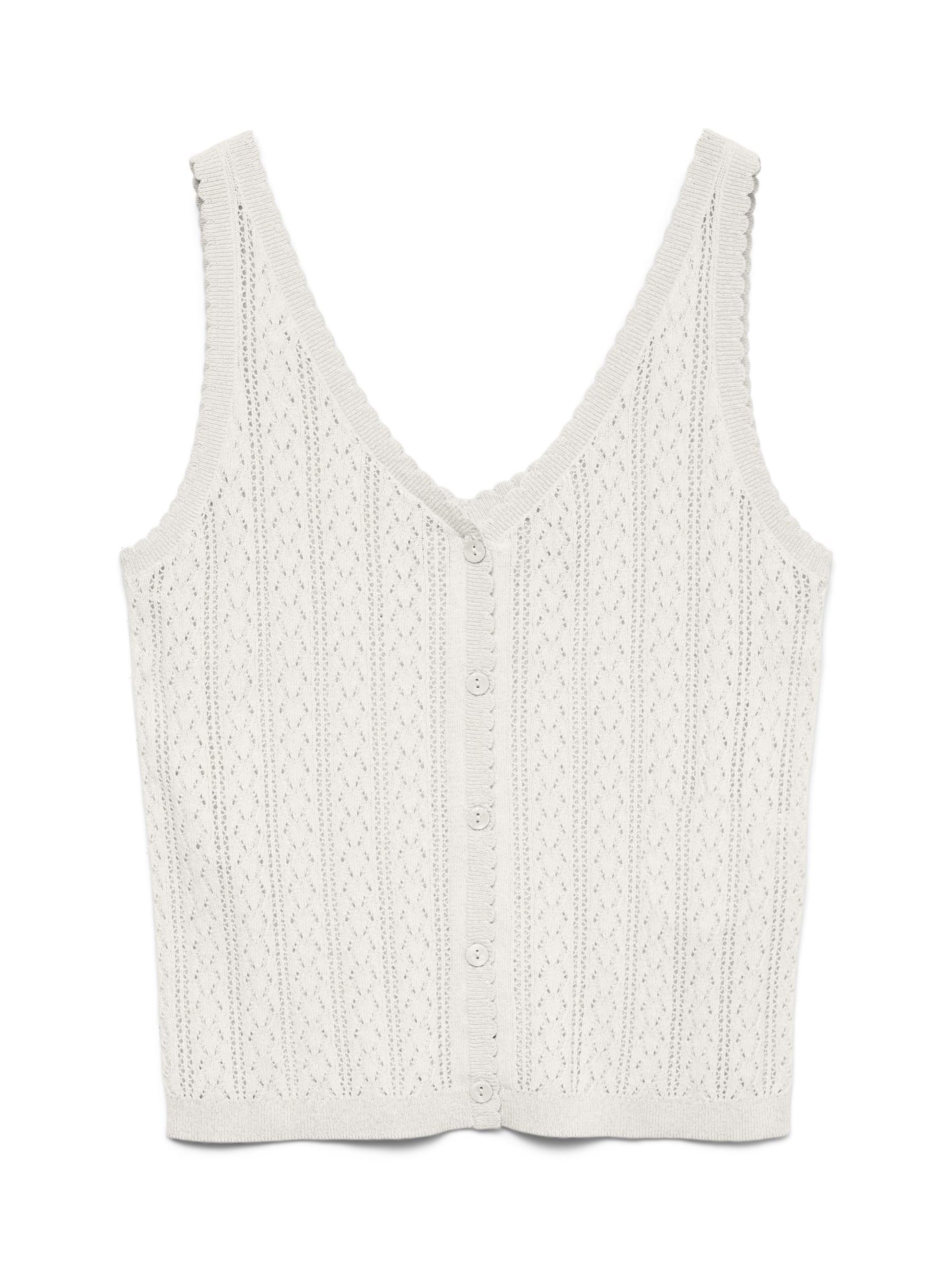 VERO MODA Strickweste 'VMLux' in Weiß: Vorderseite