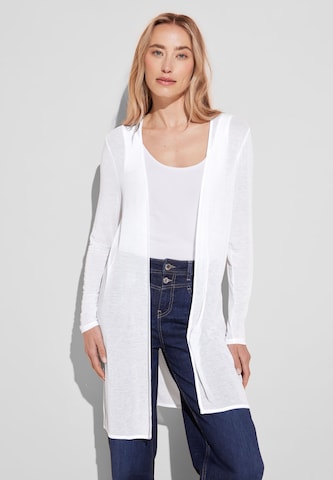 STREET ONE Knit Cardigan in White: front