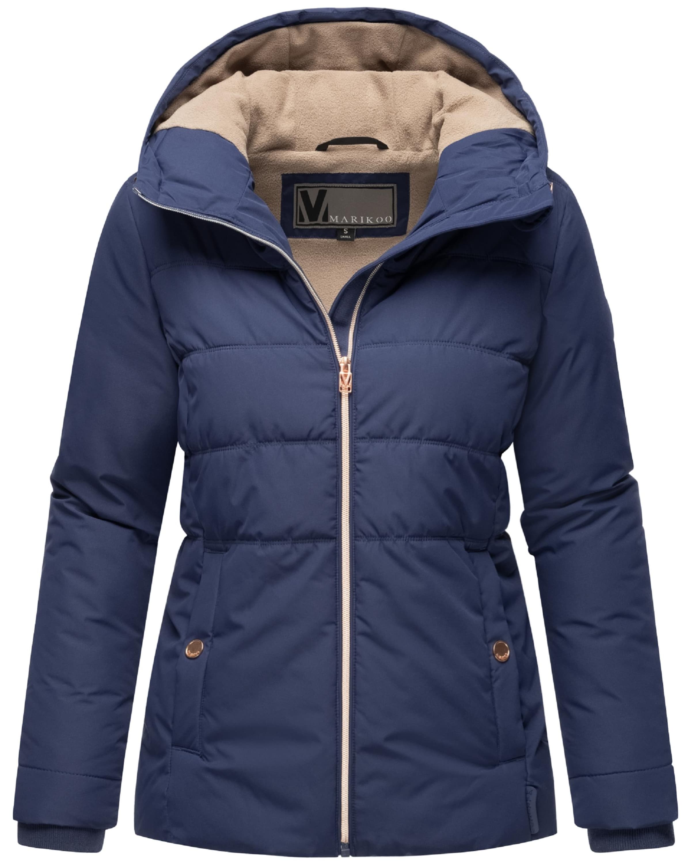 MARIKOO Winterjas 'Alemee 16' in Blauw: voorkant