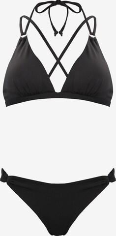 Liu Jo Triangle Bikini in Black: front