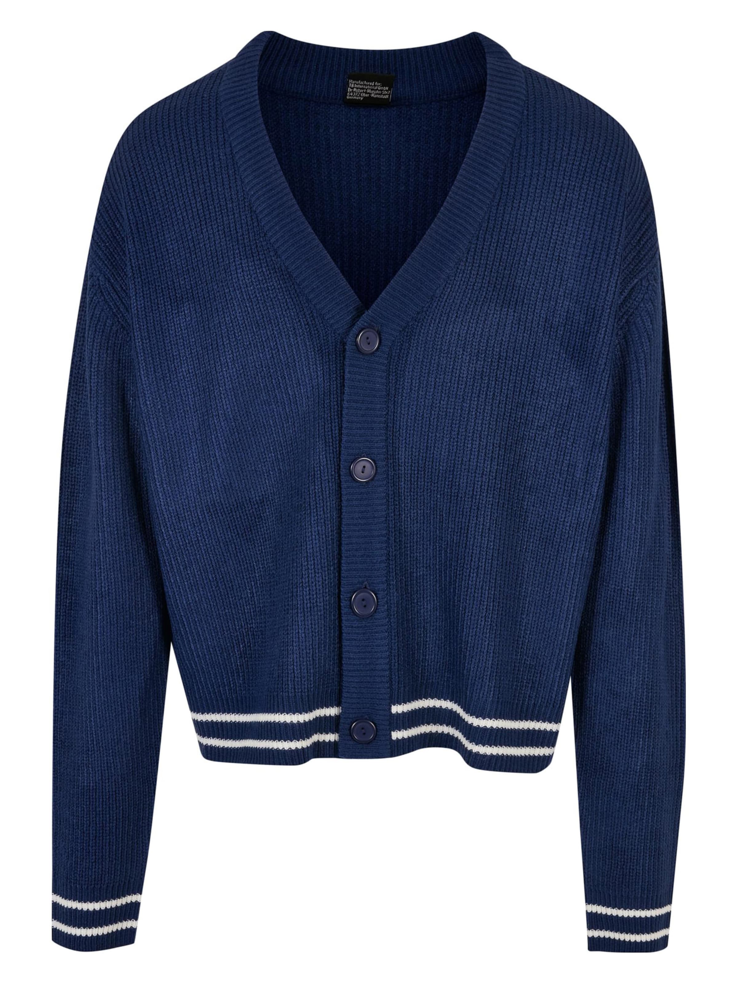 Urban Classics Knit Cardigan in Blue: front