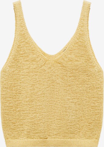 MANGO Knitted Top 'PEKIN' in Yellow: front