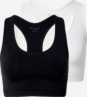 Champion Authentic Athletic Apparel Bralette Sports Bra in Black: front