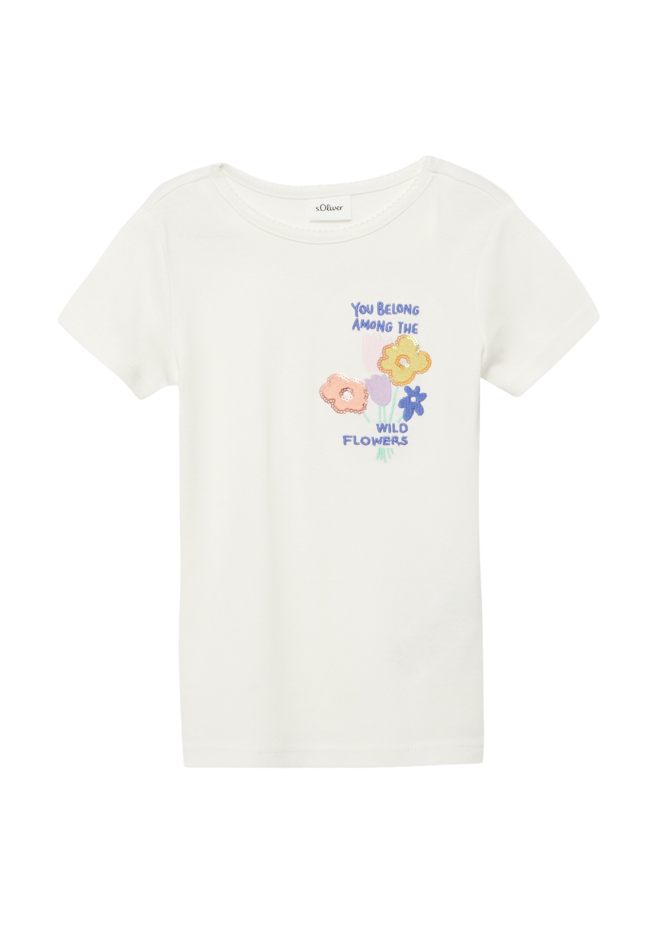 s.Oliver T-Shirt in Beige: Vorderseite