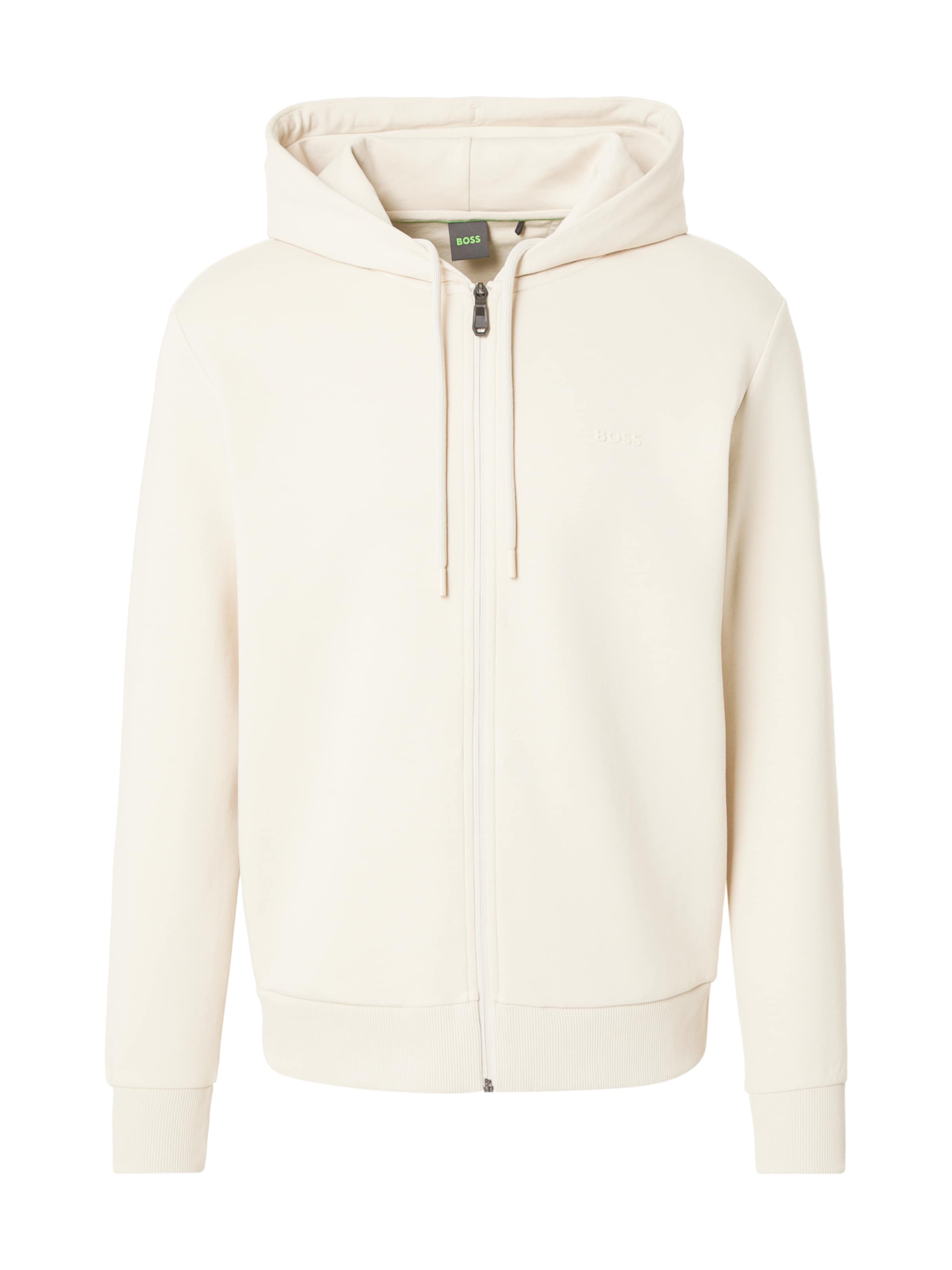 BOSS Суичъри с качулка 'Saggy' в бежово: отпред