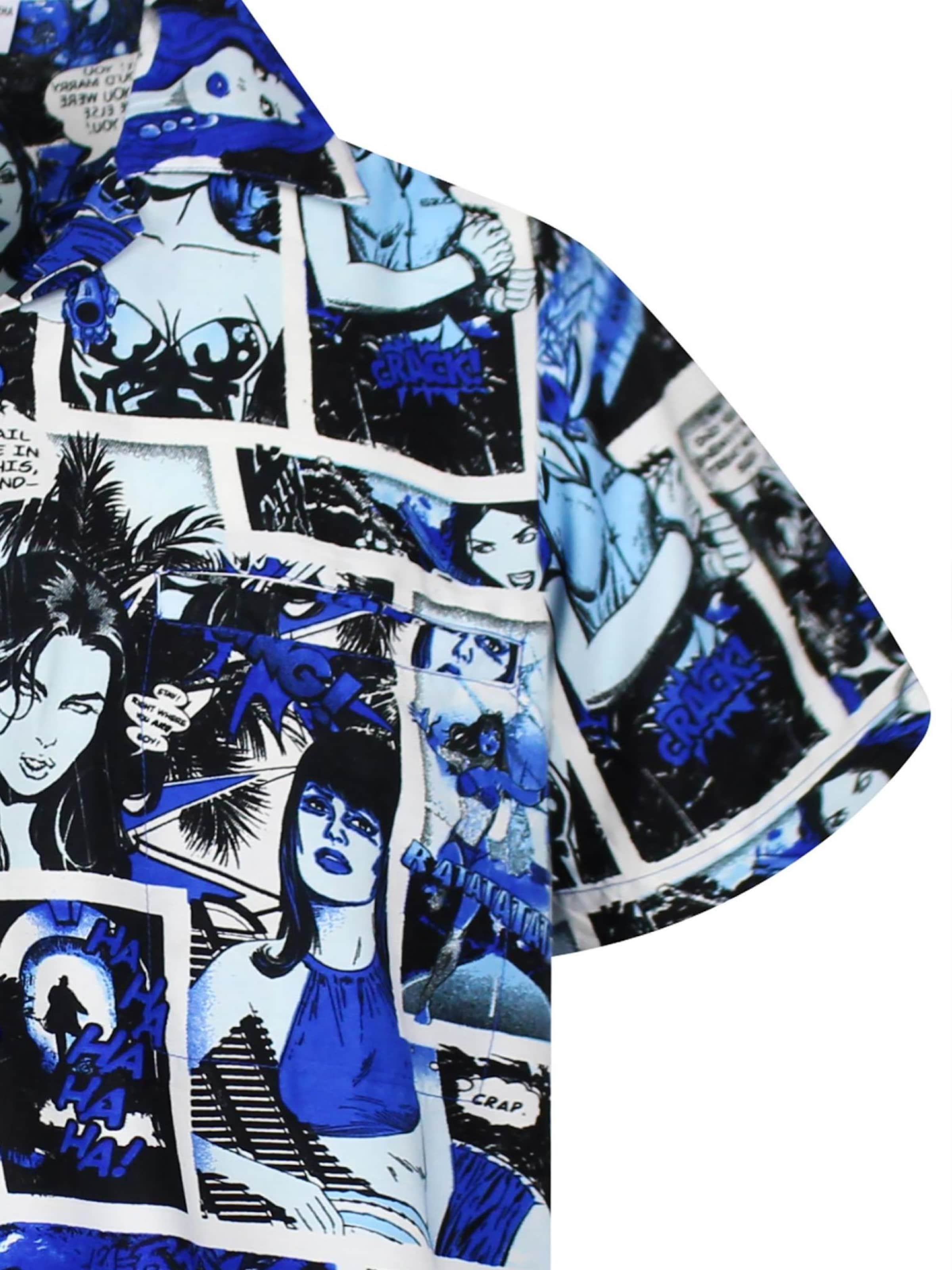 King Kameha Shirt 'Comic' in Blue