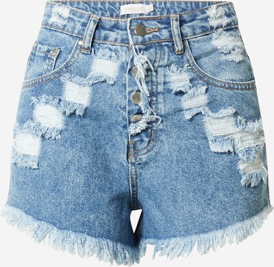 Femme Luxe Jean 'ALEX' en bleu, Vue avec produit