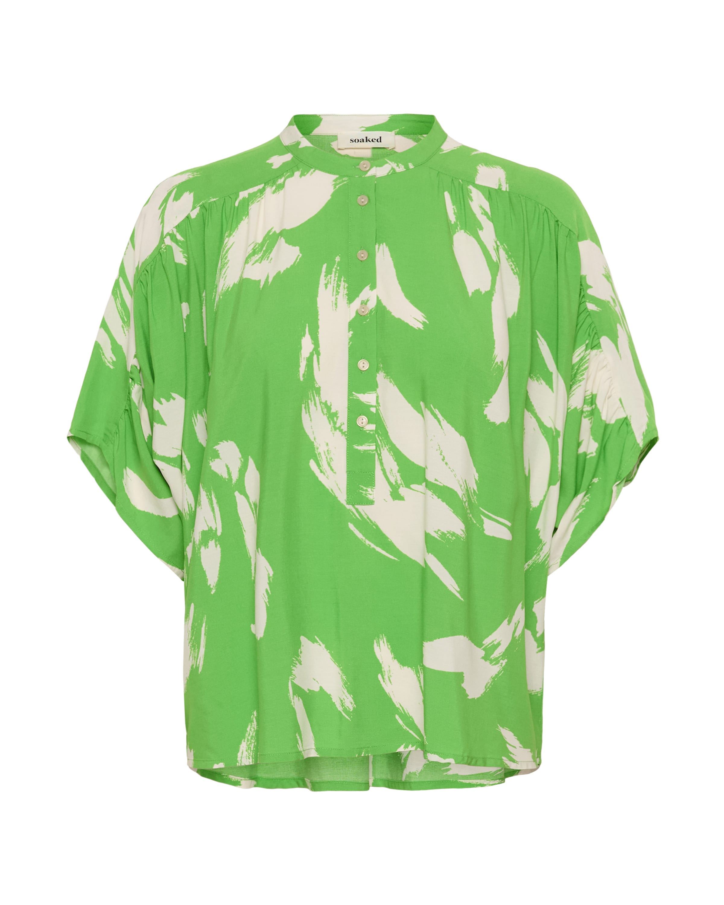 SOAKED IN LUXURY Blouse 'SLArjana' in Green: front