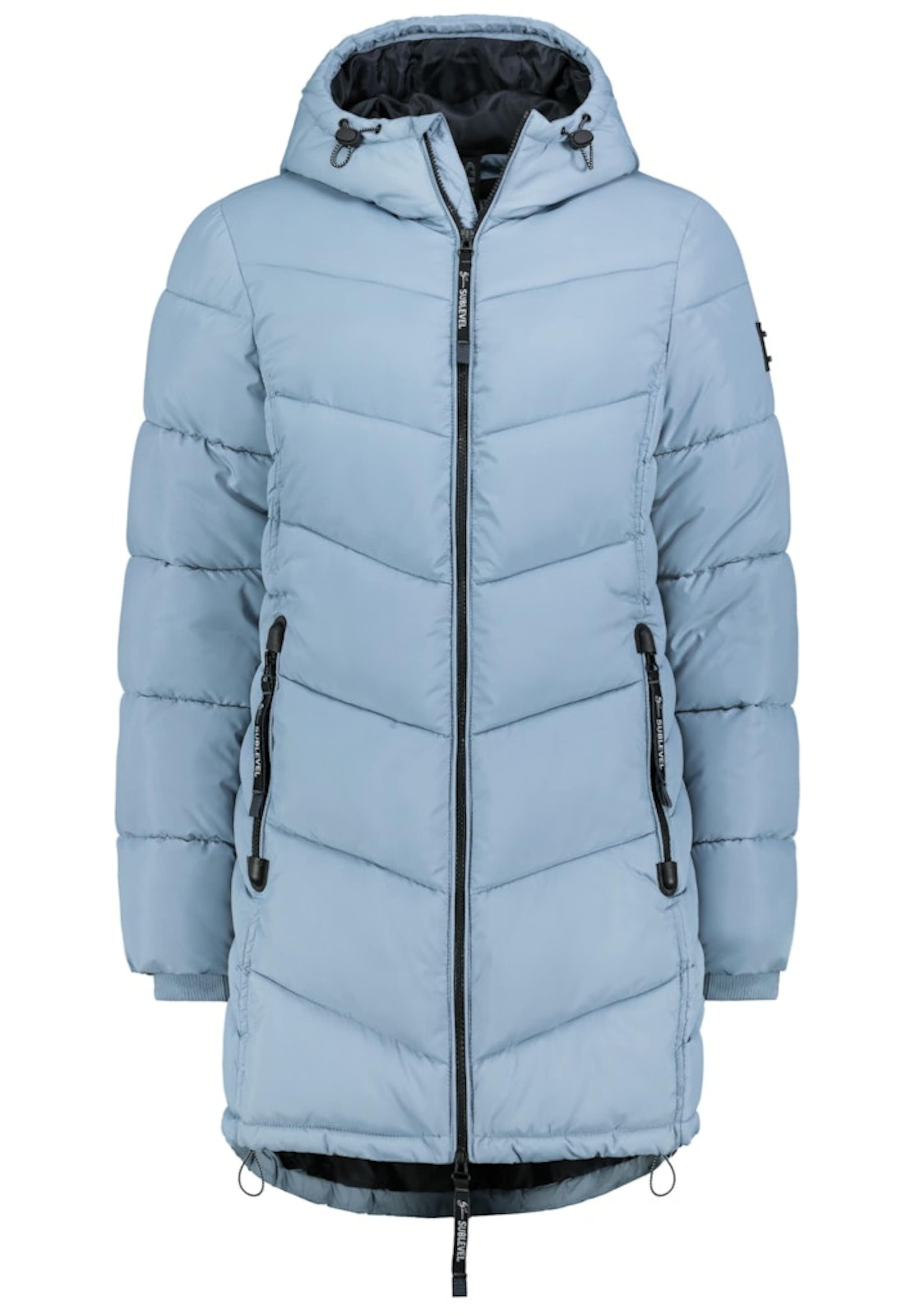 Authentic Style Between-seasons coat in Blue: front