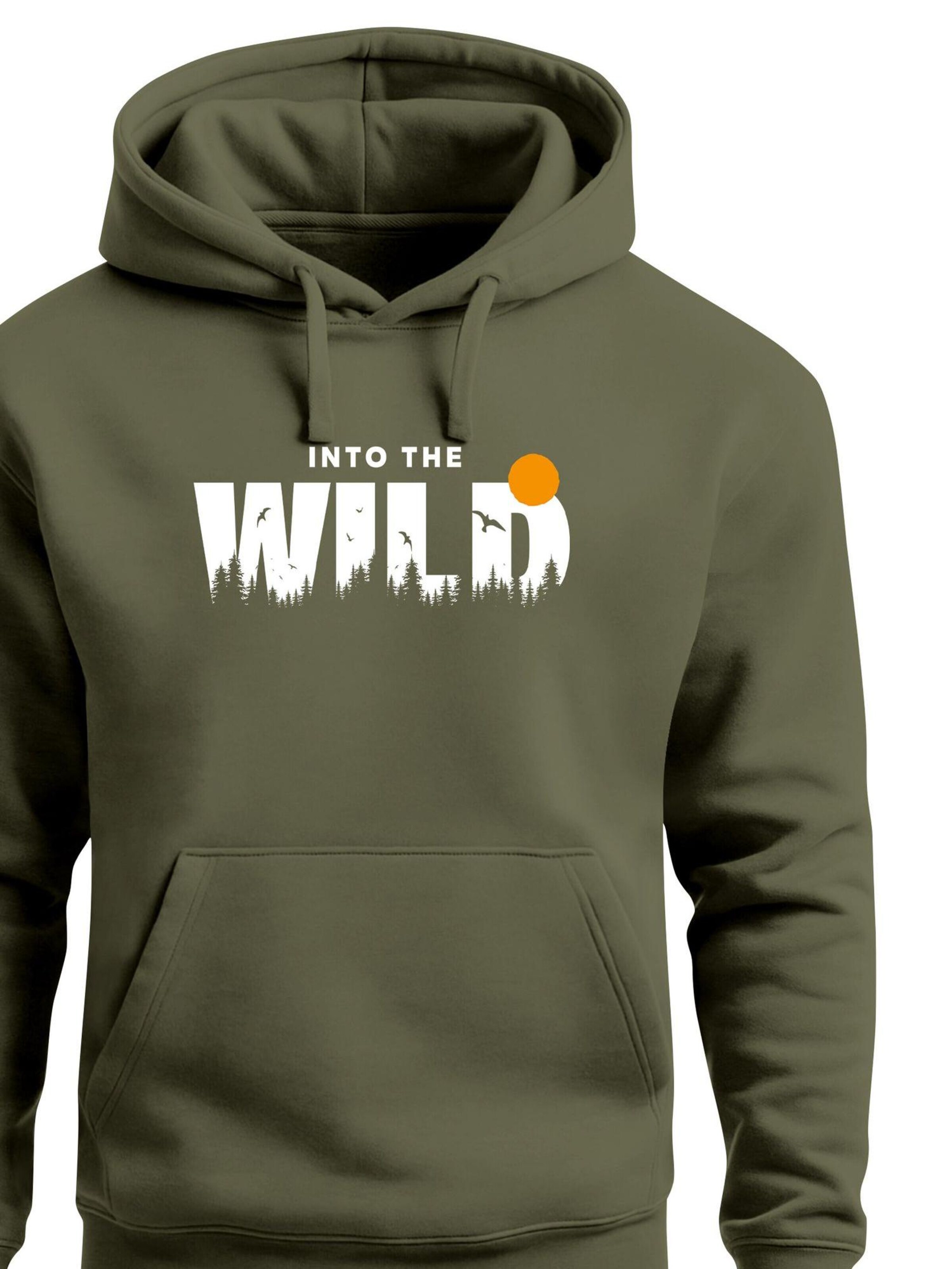Neverless Sweatshirt 'Into the Wild'‌ in Grün