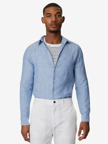 Marks & Spencer Regular fit Overhemd in Blauw: voorkant