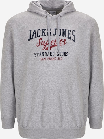 Jack & Jones Plus Sweatshirt in Grey: front