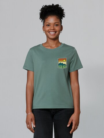 T-shirt ' Good Vibe ' Watapparel en vert : devant