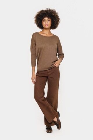 SAINT TROPEZ Sweater 'A2561 Mila' in Brown