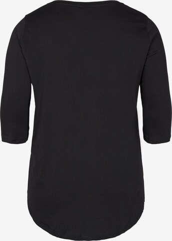 Zizzi Shirt 'Mally' in Schwarz