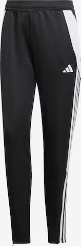 ADIDAS PERFORMANCE Slim fit Workout Pants 'TIRO 24' in Black: front