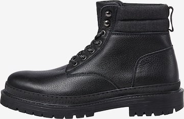 JACK & JONES Lace-Up Boots in Black: front