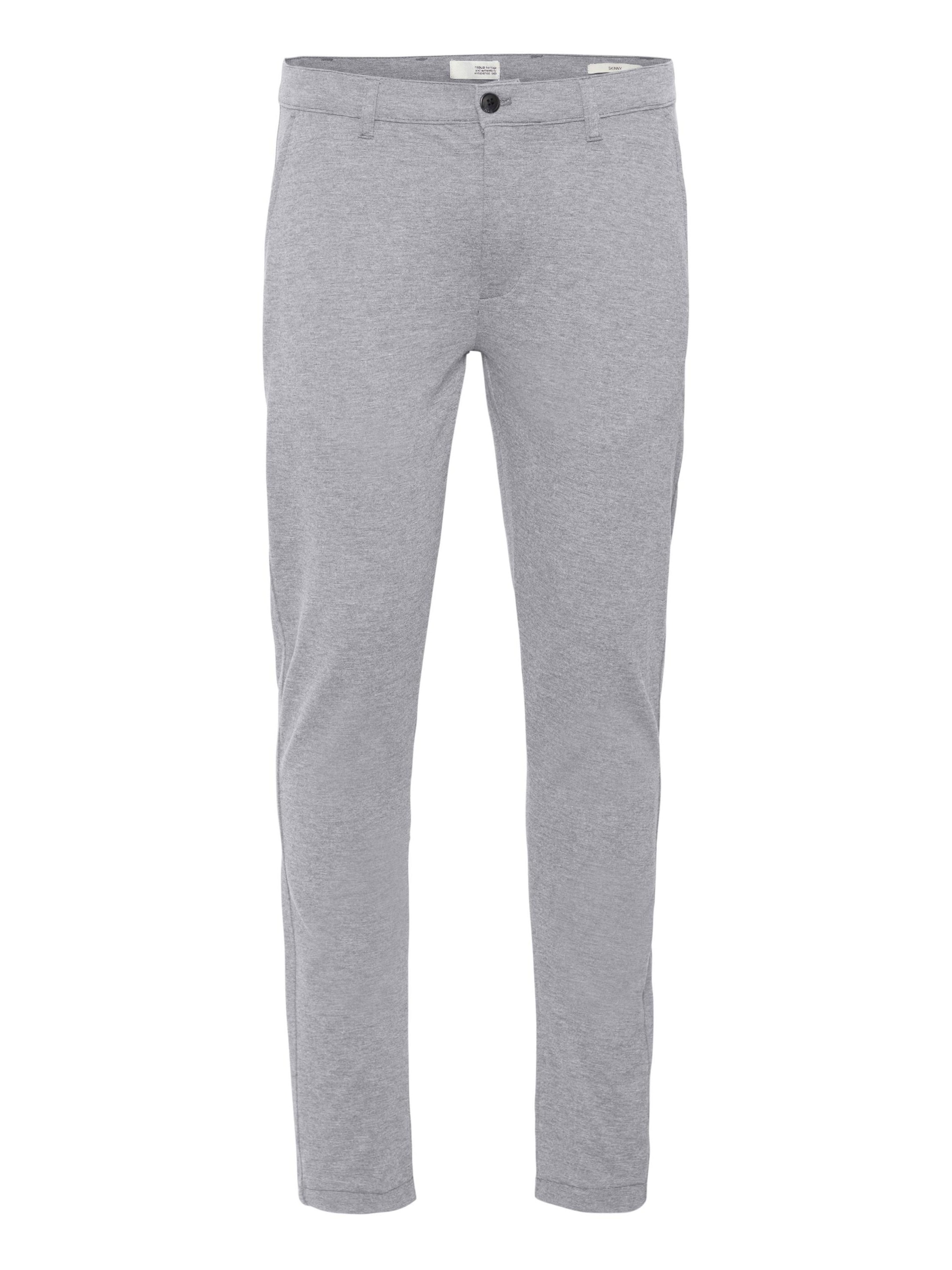 !Solid Slim fit Chino Pants 'Dave' in Grey: front
