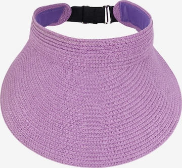 styleBREAKER Cap 'Papierstroh Visor Cap Einfarbig' in Purple: front