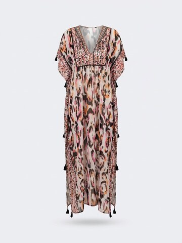 Miss June Kjole 'Caftan Long Roberta' i blandingsfarvet: forside