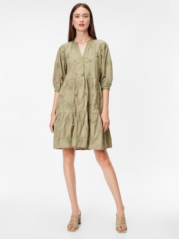 Flowers for Friends Shirt Dress in Green: front