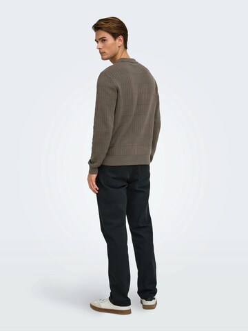 Only & Sons - Jersey 'ONSMIX' en marrón: atrás