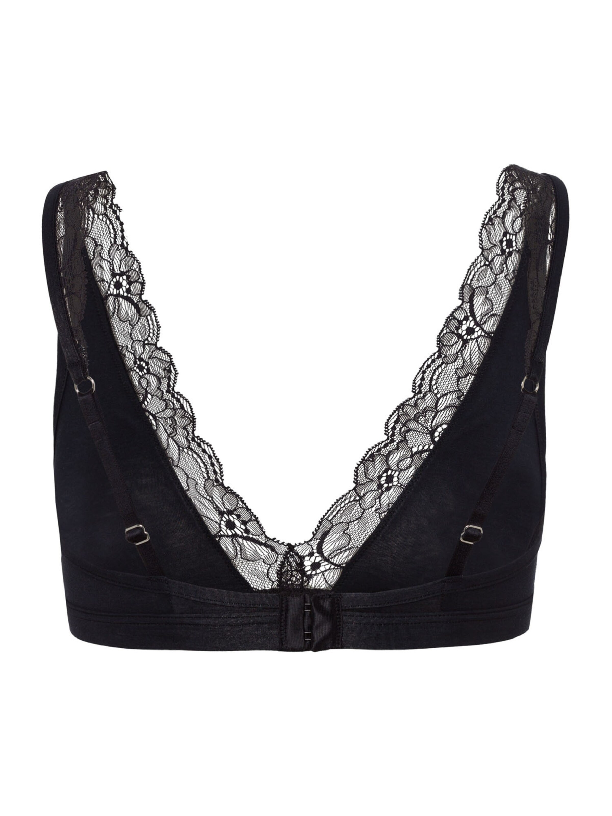 Hanro Triangle Bra ' Cotton Lace ' in Black