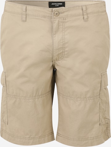 Regular Pantalon cargo 'COLE CAMPAIGN' Jack & Jones Plus en beige : devant