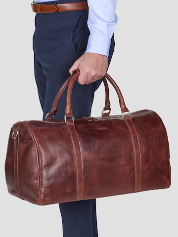 Borsa weekend 'Weekend Bag Hunter Brown' di Howard London in marrone: frontale