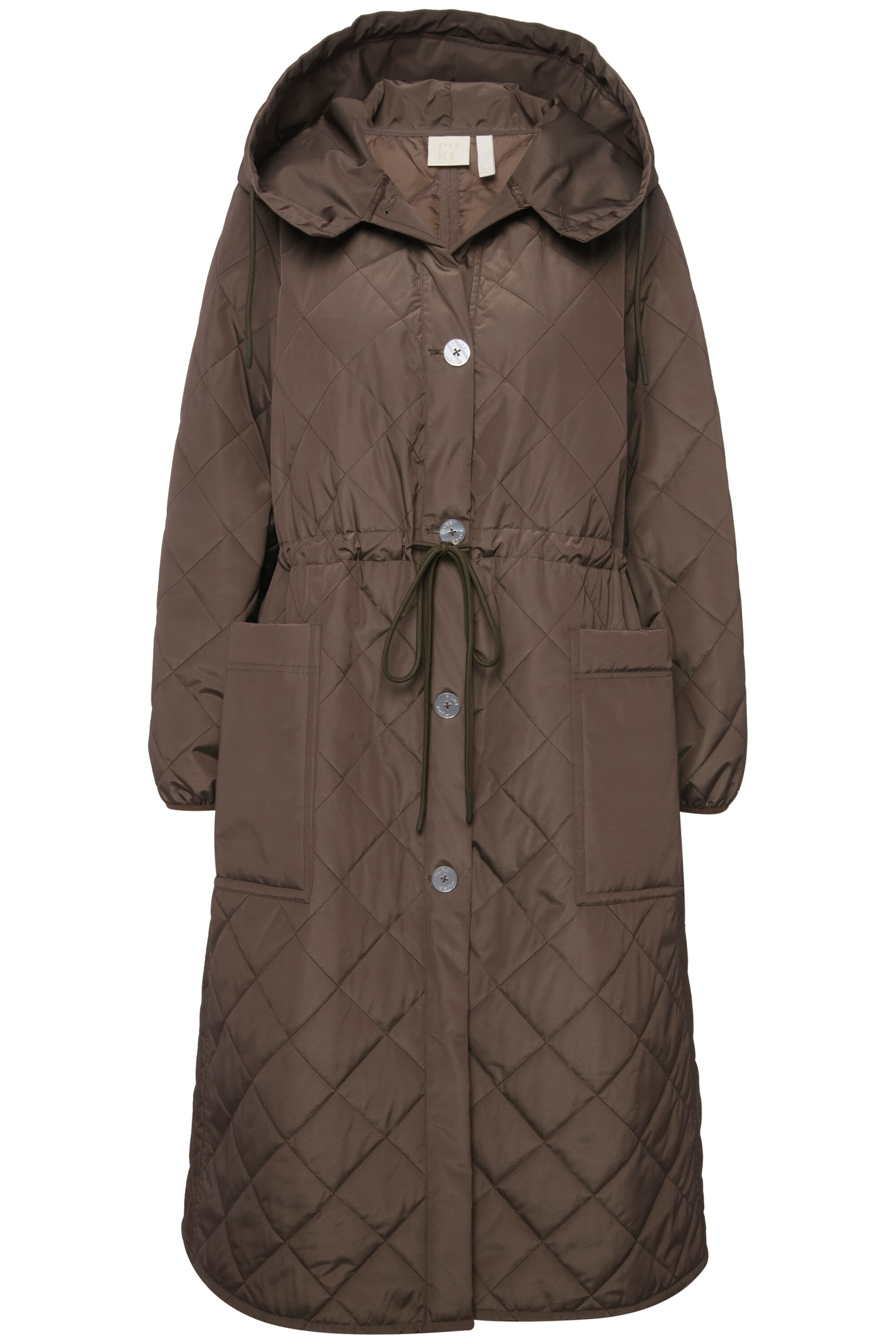 Ulla Popken Wintermantel in Groen: voorkant