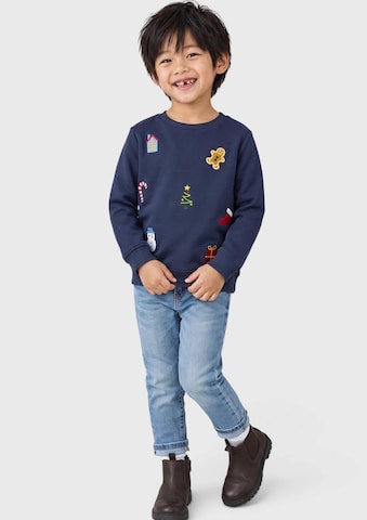 s.Oliver Sweatshirt in Blauw: voorkant