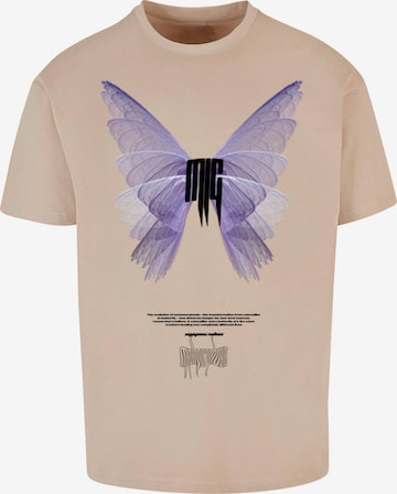 MJ Gonzales T-Shirt 'Metamorphose V.6' in Beige: predná strana