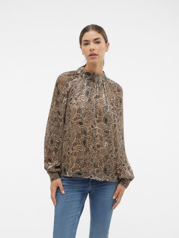 VERO MODA Blouse 'EVI' in Bruin: voorkant