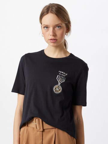 T-shirt 'LONNIE' ONLY en noir : devant