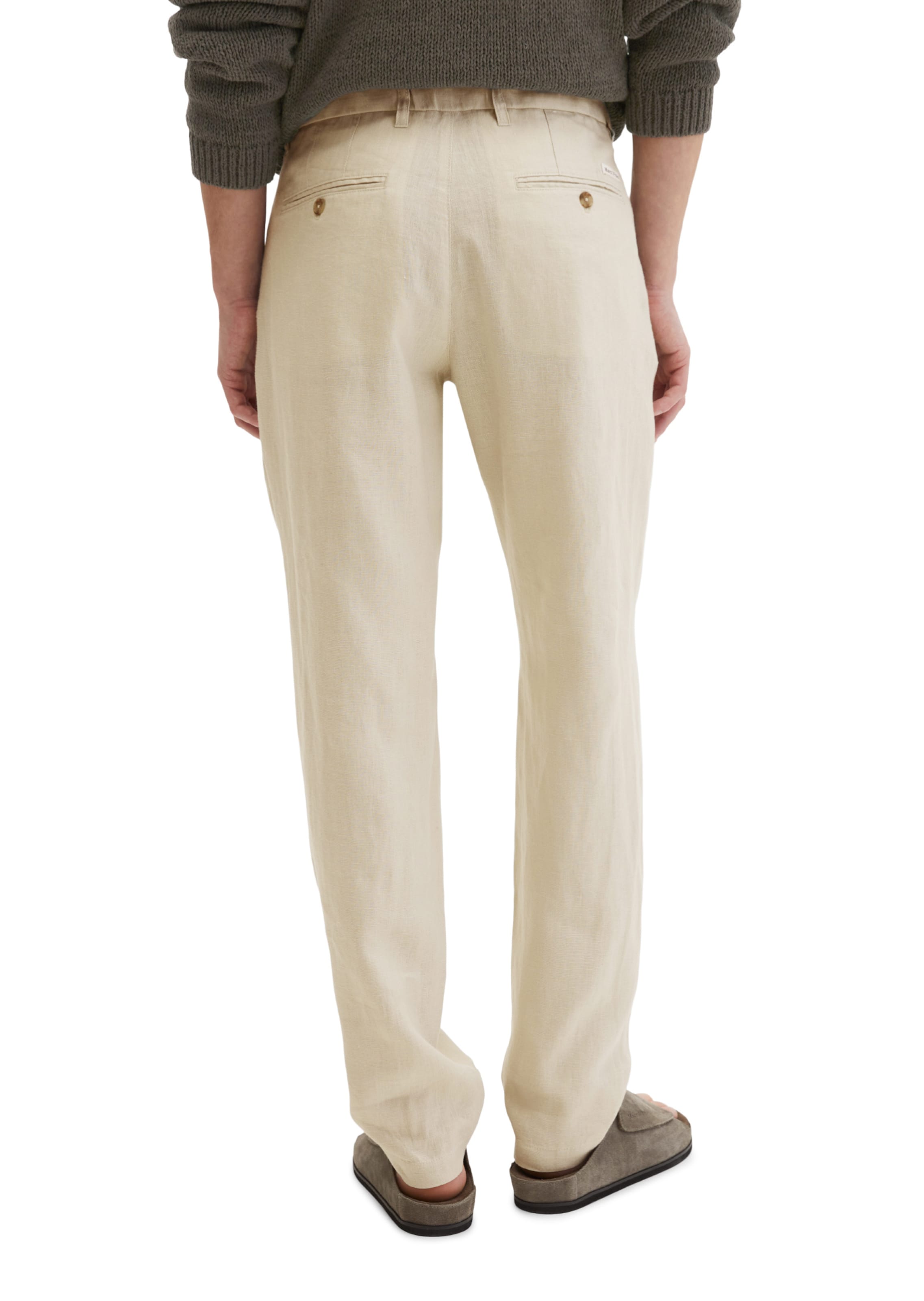 Marc O'Polo Tapered Pleat-front trousers 'Osby' in Beige