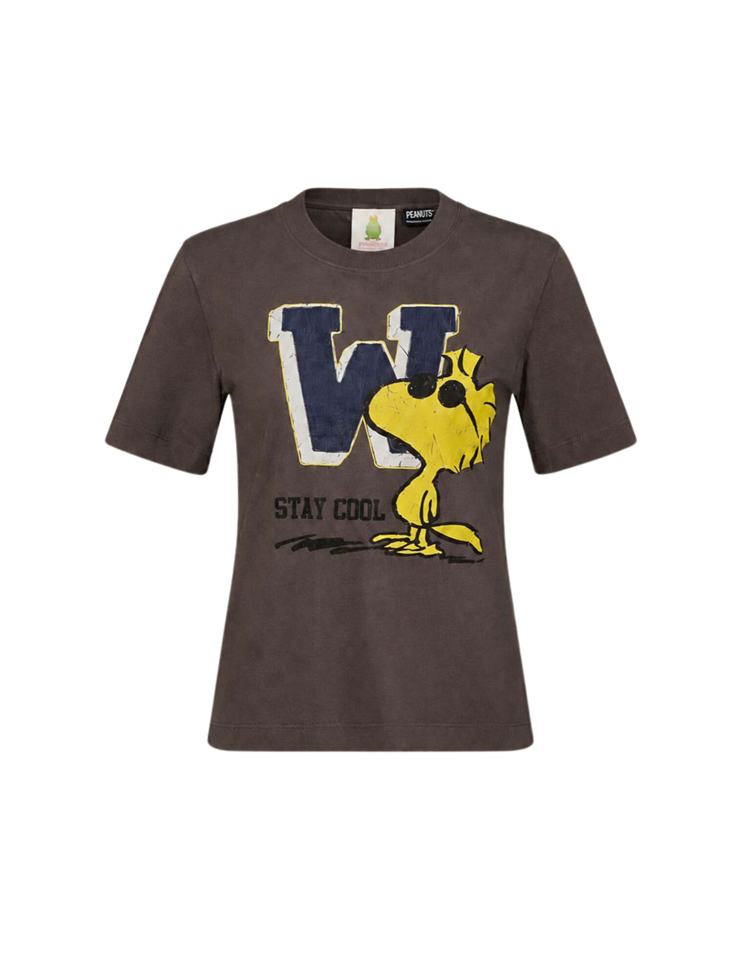 PRINCESS GOES HOLLYWOOD Shirt 'Peanuts™ Woodstock ' in Bruin: voorkant
