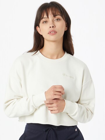 Champion Authentic Athletic Apparel Sweatshirt in White: front