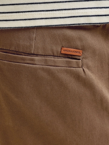 JACK & JONES Úzky strih Chino nohavice 'JPSTMARCO ADAM' - Hnedá
