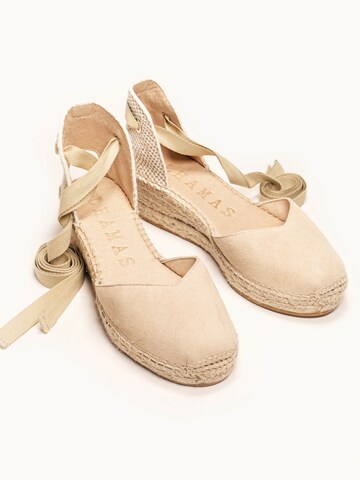 Alhamas - Sandalias 'Alpargata Cuña 5 cm' en beige
