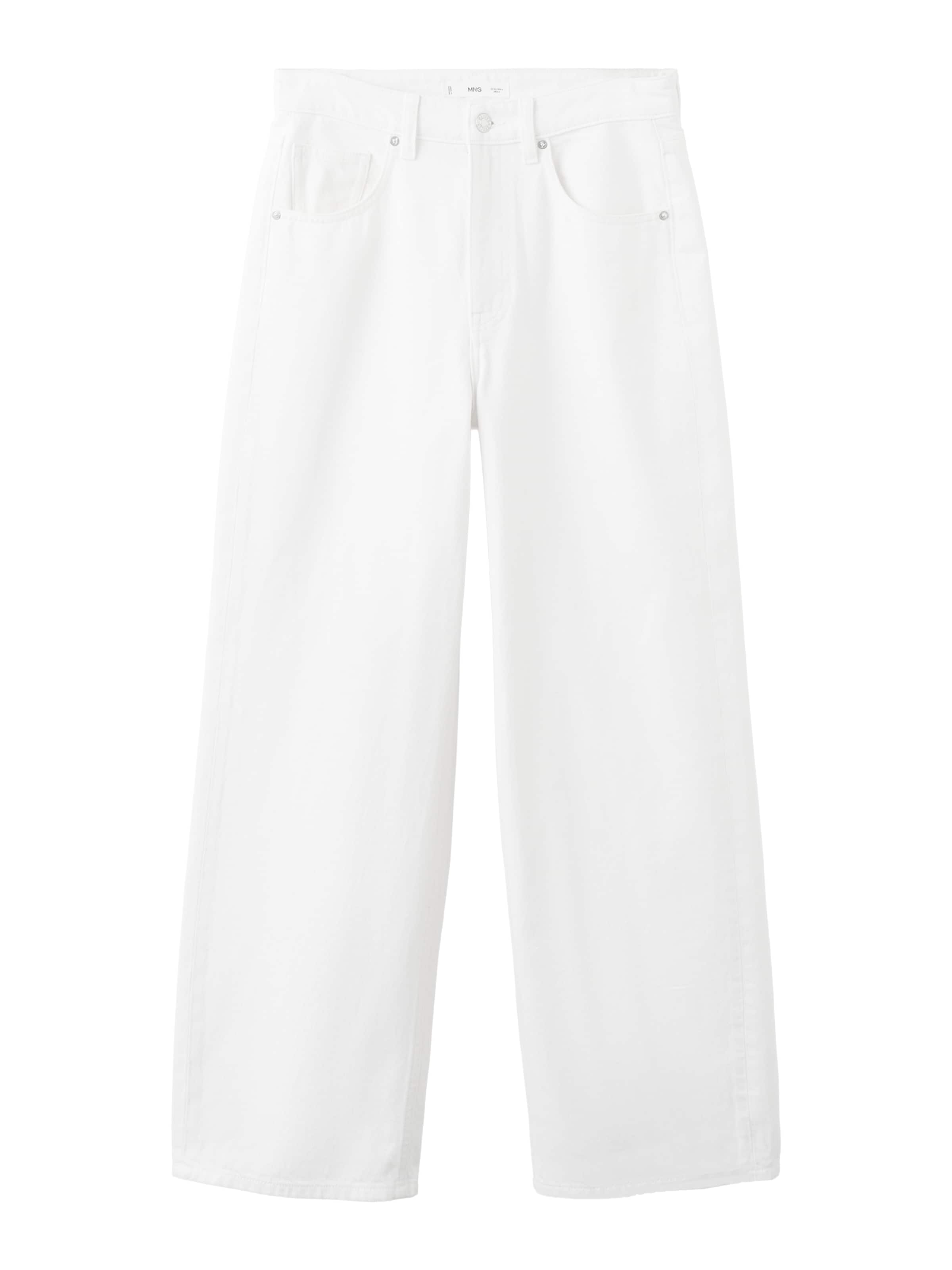 MANGO Широки крачоли Дънки 'KIKA' в бяло: отпред