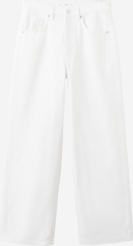 MANGO Wide Leg Farkut 'KIKA' värissä valkoinen: etupuoli