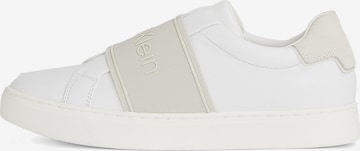 Calvin Klein Slip-Ons in White: front
