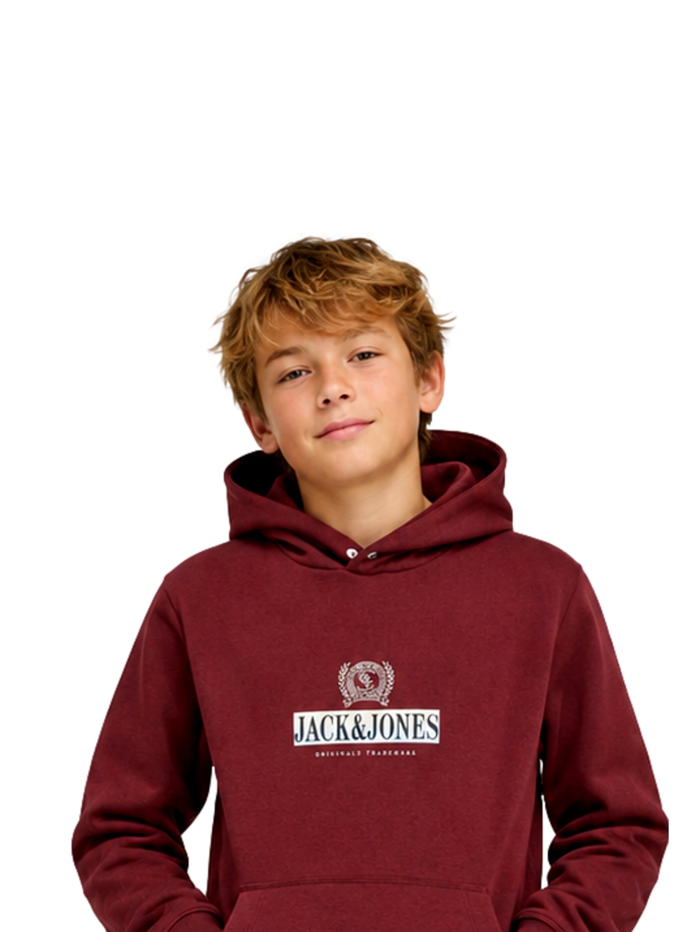 Jack & Jones Junior - Sudadera 'JORFREDERIKSBERG' en rojo