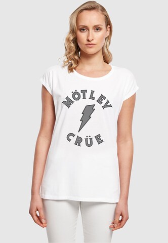 Merchcode T-Shirt 'Motley Crue - Bolt World Tour' in Weiß: predná strana