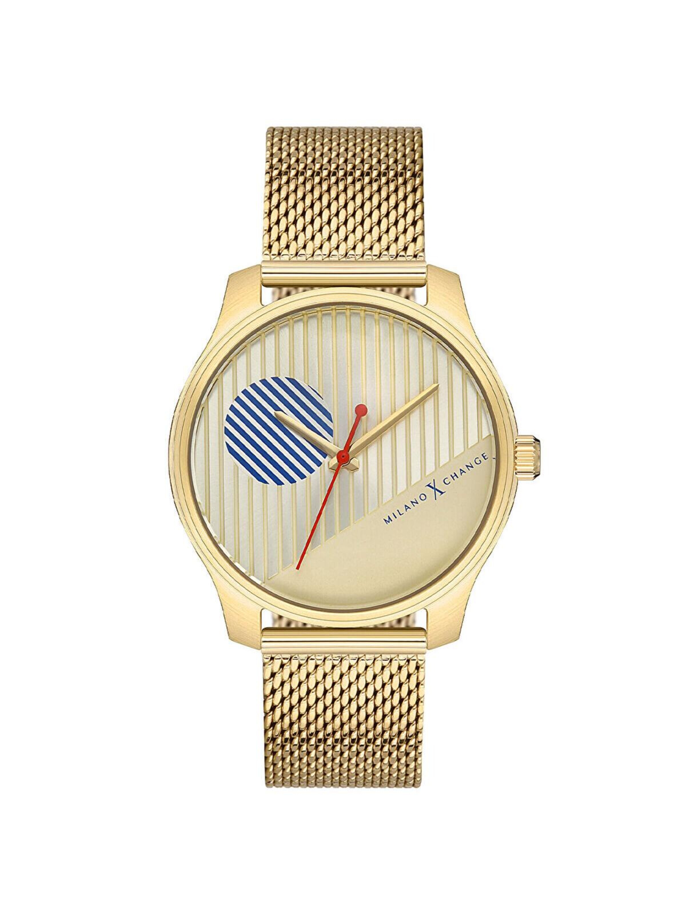 Orologio analogico di Milano X Change in oro: frontale