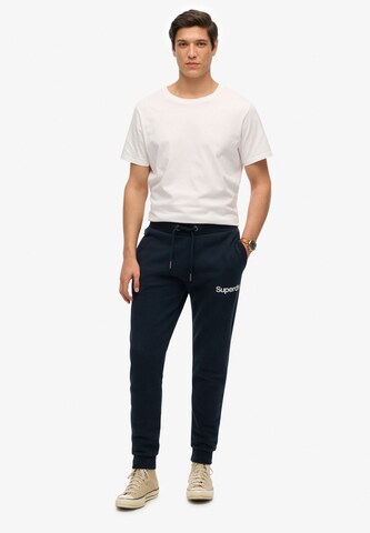 Coupe slim Pantalon de sport 'Core' Superdry en bleu