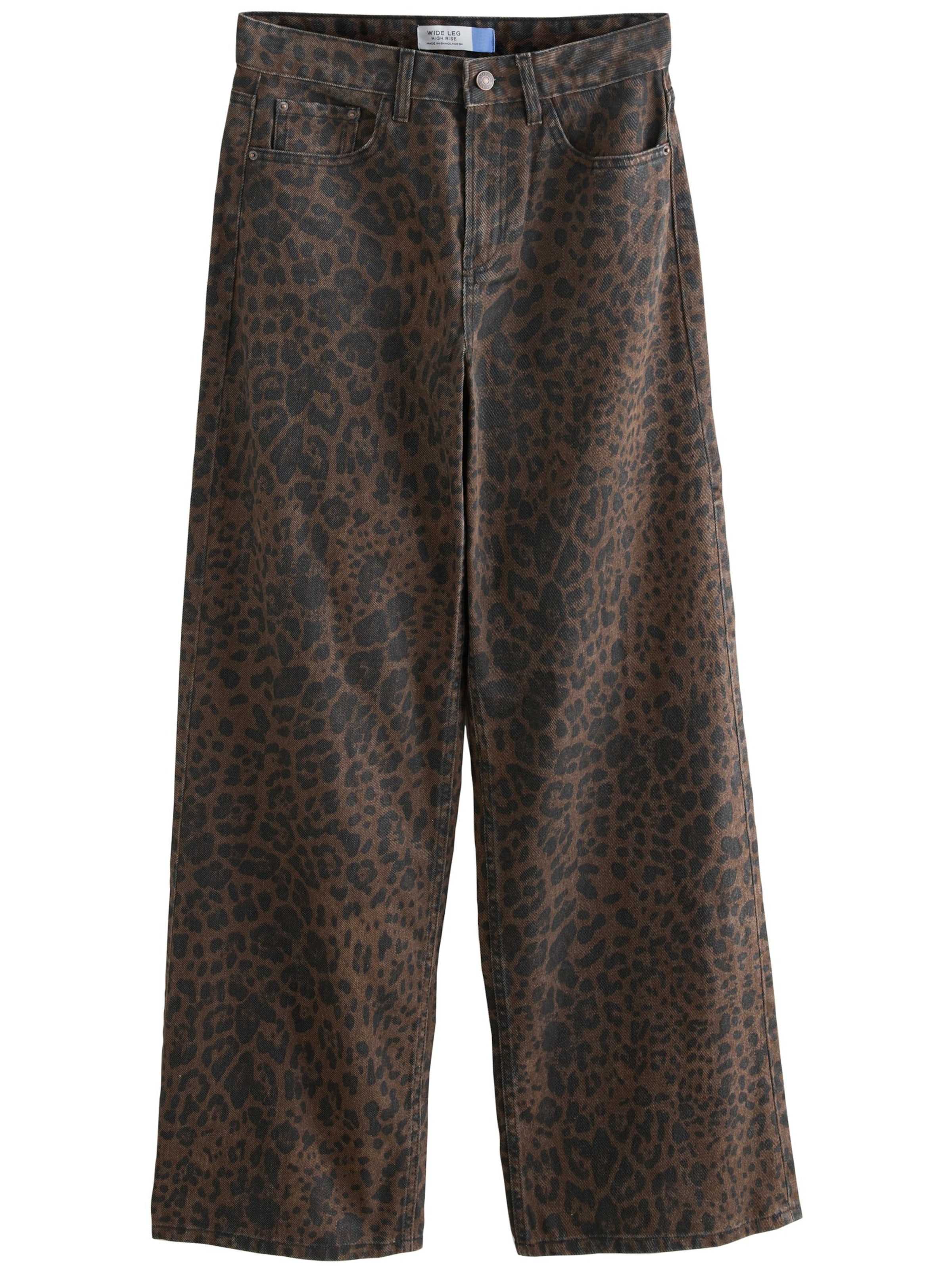 Next Широки крачоли Дънки в кафяво: отпред